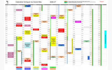 Calendrier du club